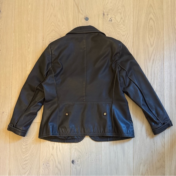 Frank Walder chocolate lamb leather jacket - Picture 2 of 9